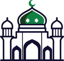 mosque smooth out line illustration vector