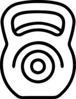 kettlebell line art illustration vector
