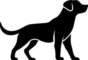 black silhouette of a dog without background vector