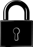 black closed lock no background vector
