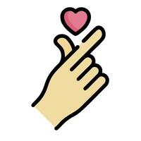 A hand with a heart in it's hand vector