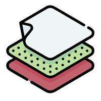 A stack of paper with a piece of paper on top vector