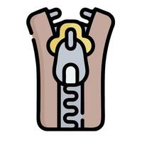 A zipper with a handle on it vector