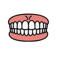 A cartoon mouth with teeth on it vector