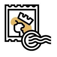 A stamp with a crown on it and a stamp with a stamp vector