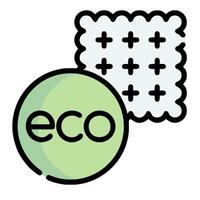 Eco logo with a green and white square vector