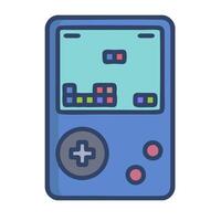 A game console with a colorful screen vector