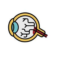 An eye with a circuit board inside it vector