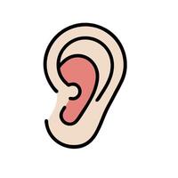 An ear icon on a white background vector