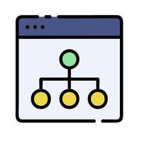 A web page with a tree icon vector