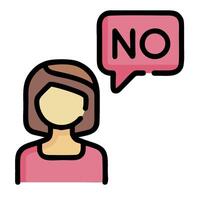 No speech bubble icon vector