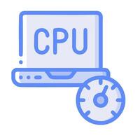 A laptop with a clock and a computer vector