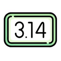 A green and black sign with the number 31 14 vector