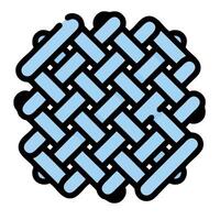 A blue and black knot on a white background vector