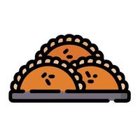 Pies icon on white background vector