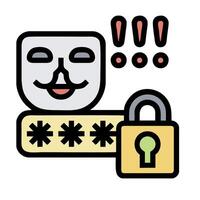 An image of a mask and a lock vector