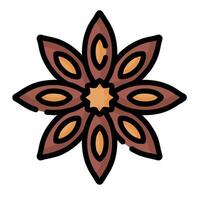 A brown flower with a white background vector