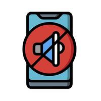 No sound icon on a smartphone vector