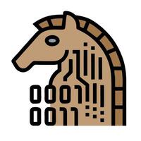 A horse head with a circuit board on it vector