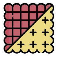 A square with squares on it and a red and yellow square vector