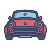 A red car icon on a white background vector