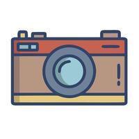 A camera icon on a white background vector