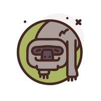A cartoon sloth with a hat on its head vector