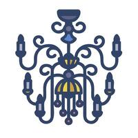 A chandelier with four lights on a white background vector