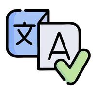 A chinese character and an a symbol vector