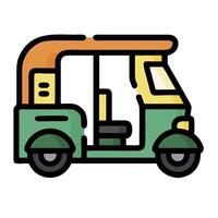 Tuk - auto rickshaw icon illustration vector
