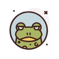 A cartoon frog in a space helmet vector