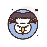 An angry eagle icon on a white background vector