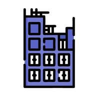 A building with windows and a door vector