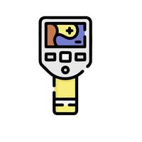 A digital thermometer with a screen on it vector