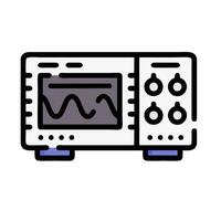 An electronic device with a waveform on it vector