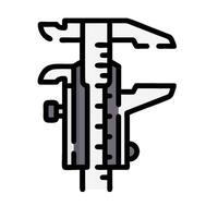 A caliper is shown on a white background vector