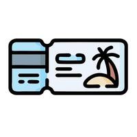 A passport with a palm tree and a credit card vector