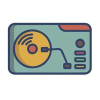 A record player icon on a white background vector