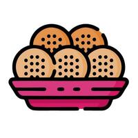 Cookie basket icon illustration vector