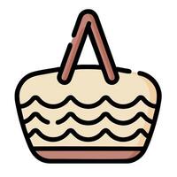 A bag with waves on it vector