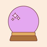 Mystical Crystal Ball Icon Illustration vector