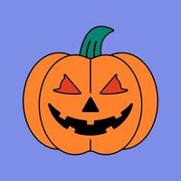 Jack O' Lantern Illustration Flat Design Style vector