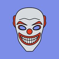 Smiling Clown Illustration Flat Design Style vector