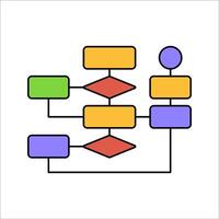 Workflow Chart Icon Illustration vector