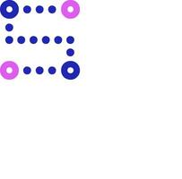 A blue and purple dot pattern on a white background vector