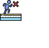 A man jumping into the water with a cross on it vector