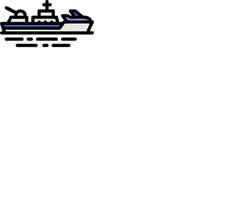 A ship is shown in a line drawing vector