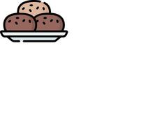 A plate with cookies on it and a white background vector