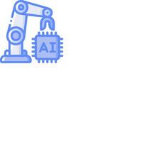 Ai robot and ai chip icon vector
