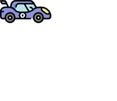 A cartoon car with a number on it vector